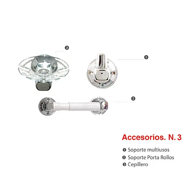 Juego Accesorios Cromado N.3