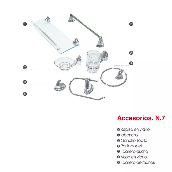 Juego Accesorios Metalicos N. 7